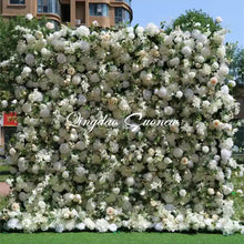 Load image into Gallery viewer, White and Green Flower Wall
